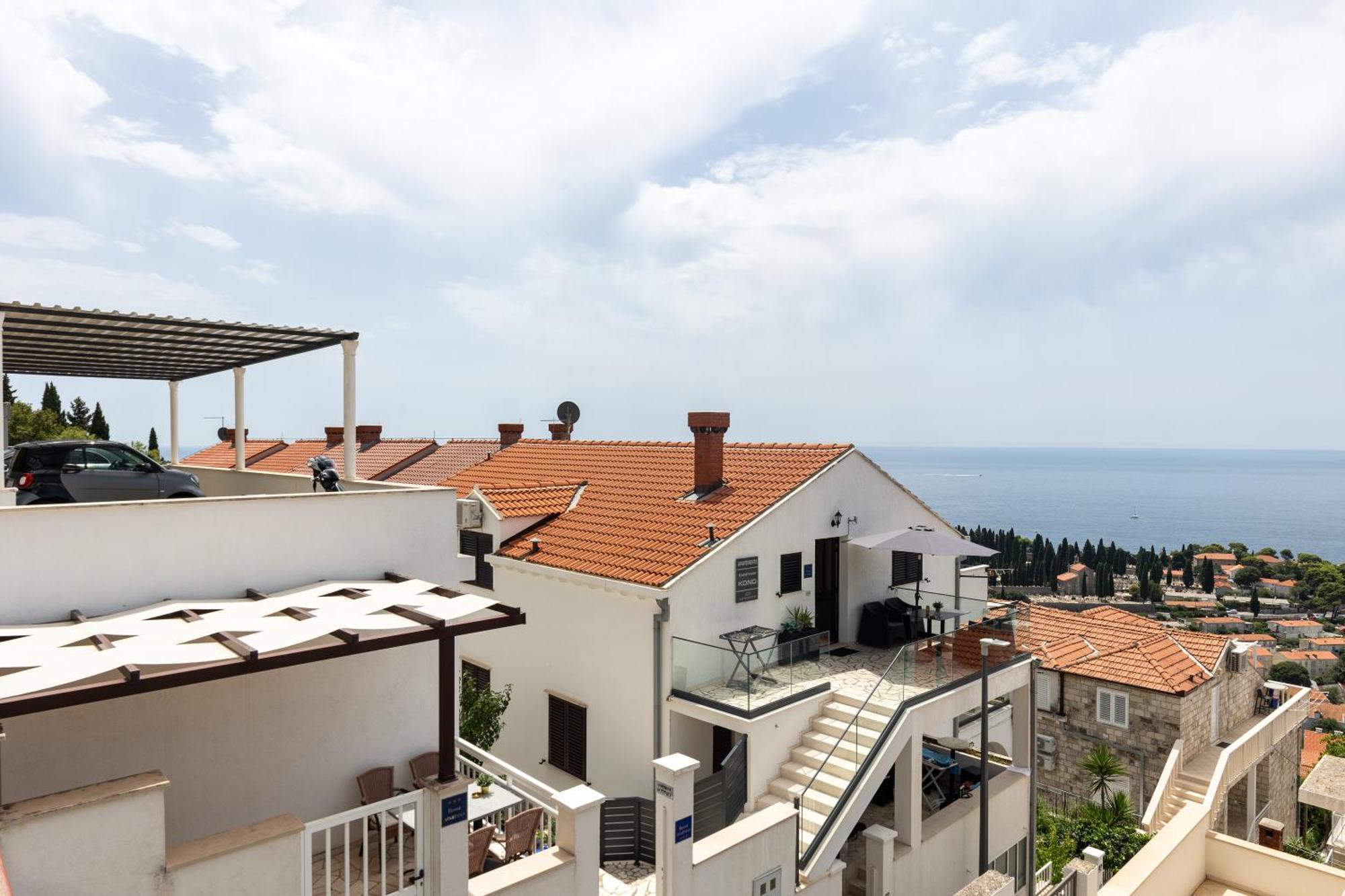 Apartment mit 1 Schlafzimmer, Terrasse und Meerblick